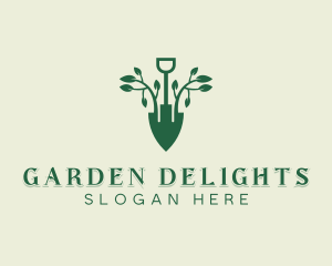 Shovel Lawn Gardening logo design