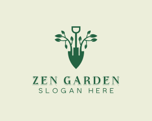 Shovel Lawn Gardening logo design