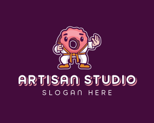 Karate Donut Pastry logo design