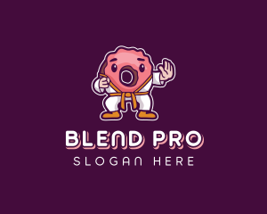 Karate Donut Pastry logo design