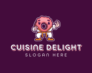 Karate Donut Pastry logo design