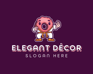 Karate Donut Pastry logo design