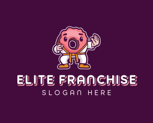 Karate Donut Pastry logo design