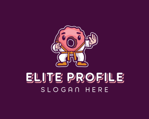 Karate Donut Pastry logo design