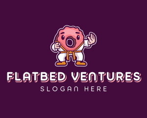 Karate Donut Pastry logo design