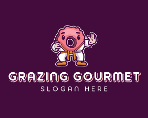 Karate Donut Pastry logo design