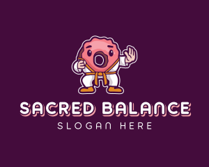 Karate Donut Pastry logo design