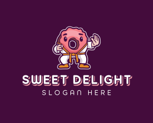 Karate Donut Pastry logo design