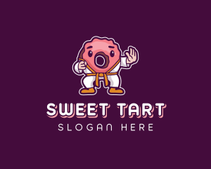 Karate Donut Pastry logo design