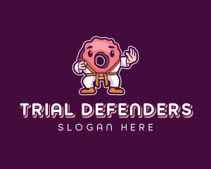 Karate Donut Pastry logo design