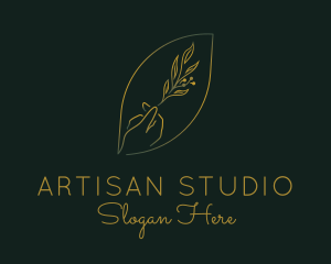 Plant Foliage Hand logo design