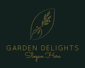 Plant Foliage Hand logo design