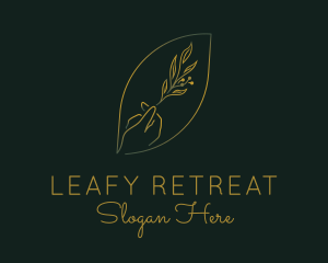 Plant Foliage Hand logo design