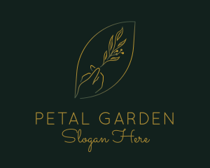 Plant Foliage Hand logo design