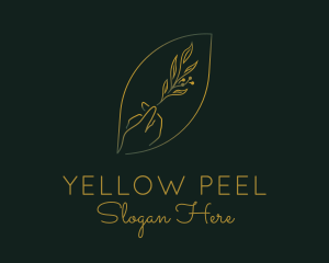 Plant Foliage Hand logo design