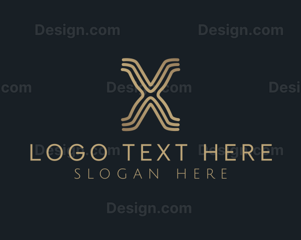 Elegant Modern Business Letter X Logo