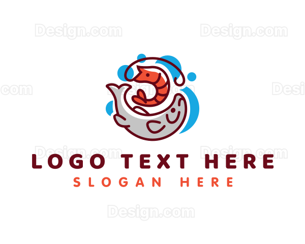 Fish Shrimp Seafood Logo