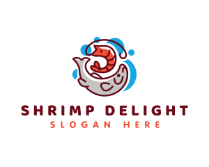 Fish Shrimp Seafood logo design