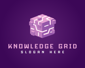 Technology Cube Grid logo