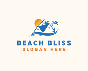 Sunset Beach Vacation House logo design