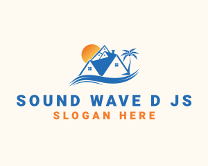 Sunset Beach Vacation House logo design