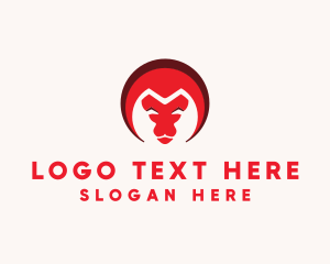 Letter - Red Ram Letter M logo design