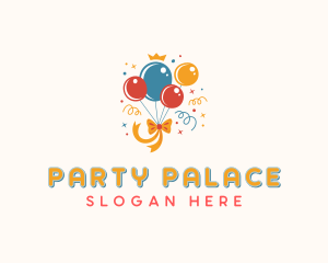 Balloon Ribbon Party logo design