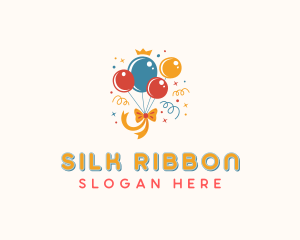 Balloon Ribbon Party logo design