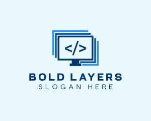 Programmer Computer Monitor  logo design