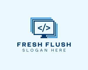 Programmer Computer Monitor  logo design