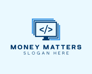 Programmer Computer Monitor  logo design