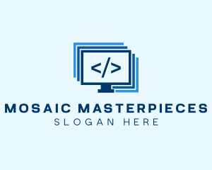 Programmer Computer Monitor  logo design