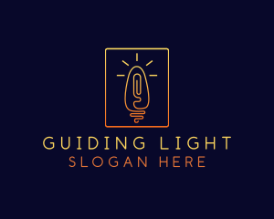 Thumb Print Light Bulb logo design