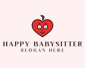 Heart Apple Face logo design