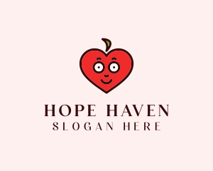 Heart Apple Face logo