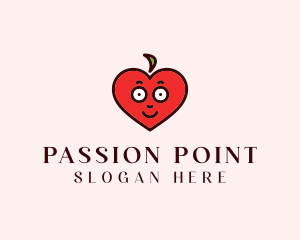 Heart Apple Face logo design