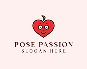 Heart Apple Face logo design