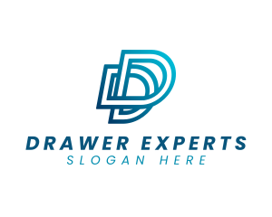 Intertwined Brand Company Letter D logo design