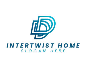 Intertwined Brand Company Letter D logo