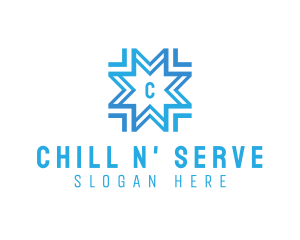 Frozen Ice Snowflake logo