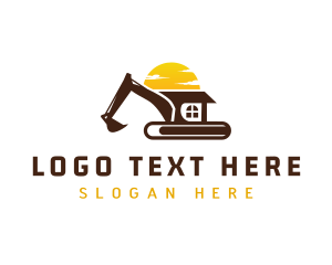 Construction Digger Excavator Logo