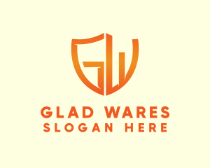 Shield Letter GW Company logo design