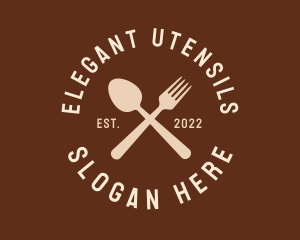 Spoon Fork Utensils logo design