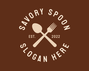 Spoon Fork Utensils logo design