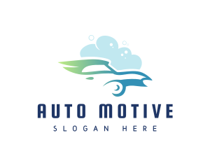 Auto Car Wash Bubbles logo design