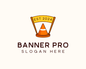 Safety Cone Banner logo design