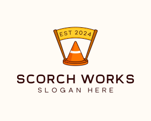 Safety Cone Banner logo design