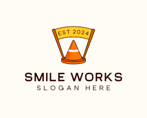 Safety Cone Banner logo design