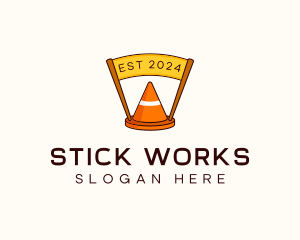 Safety Cone Banner logo design