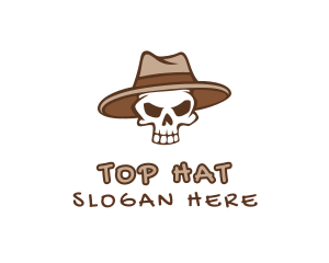 Fedora Skull Hat logo